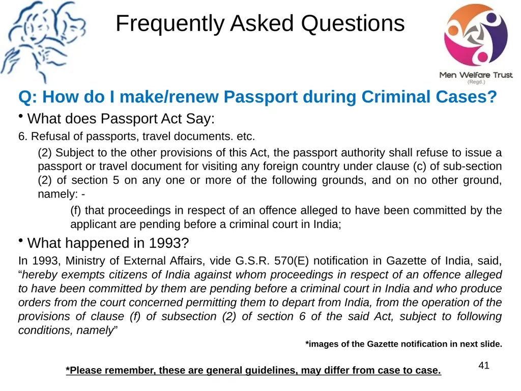 Welcome to Save Indian Family Frequently Asked - slide 41 of 53