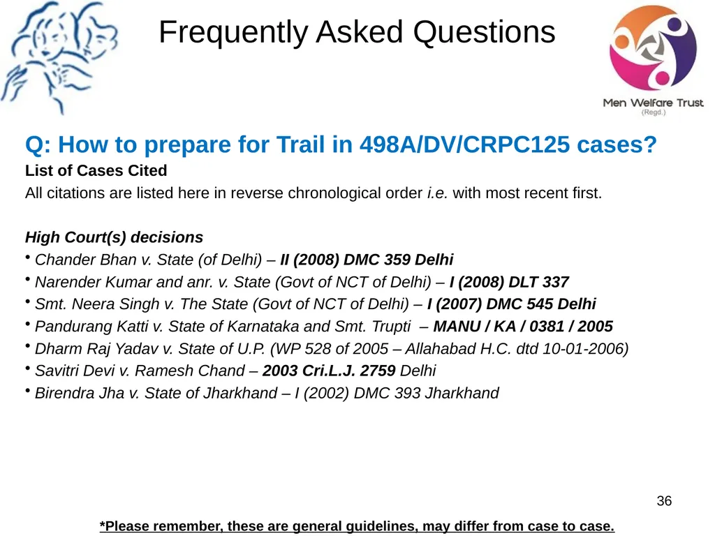 Welcome to Save Indian Family Frequently Asked - slide 36 of 53