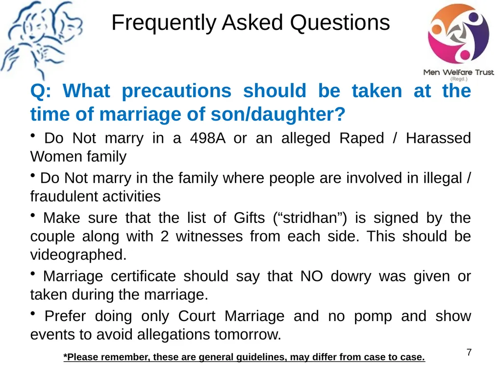 Welcome to Save Indian Family Frequently Asked - slide 7 of 53