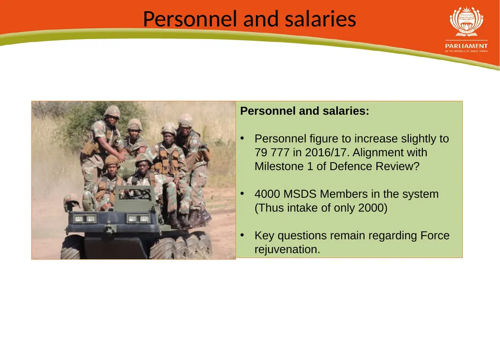 Analysis of the DOD 2016/17 Budget Allocation - slide 4 of 6
