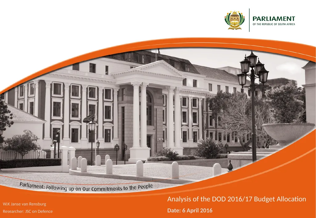 Analysis of the DOD 2016/17 Budget Allocation