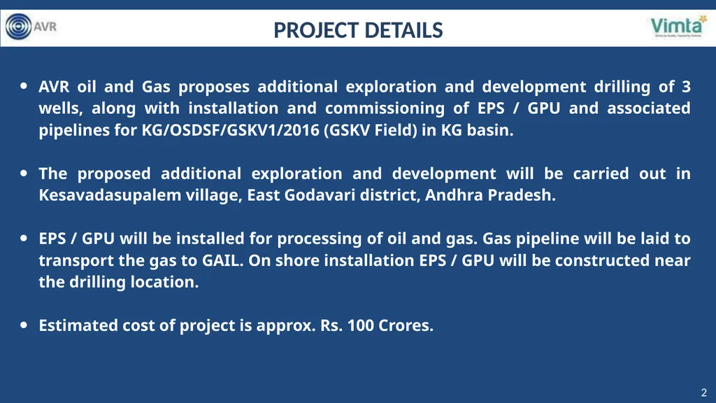 PRESENTATION FOR GRANT OF ENVIROMENTAL CLEARANCE - slide 2 of 48