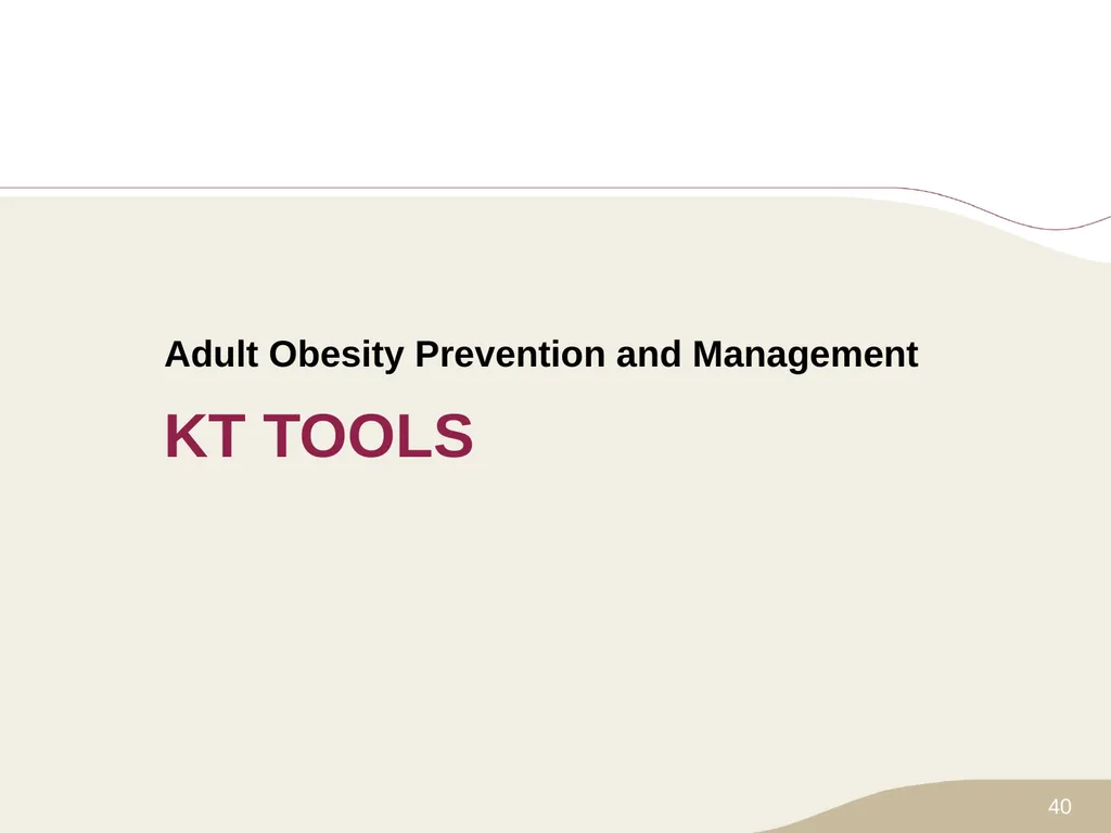 Putting Prevention into Practice Canadian Task - slide 40 of 46