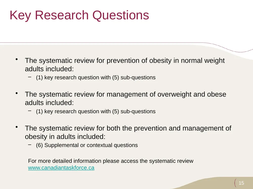 Putting Prevention into Practice Canadian Task - slide 15 of 46