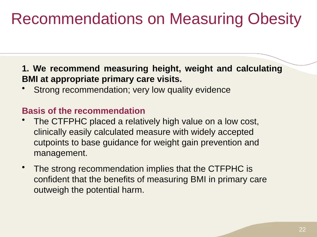Putting Prevention into Practice Canadian Task - slide 22 of 46