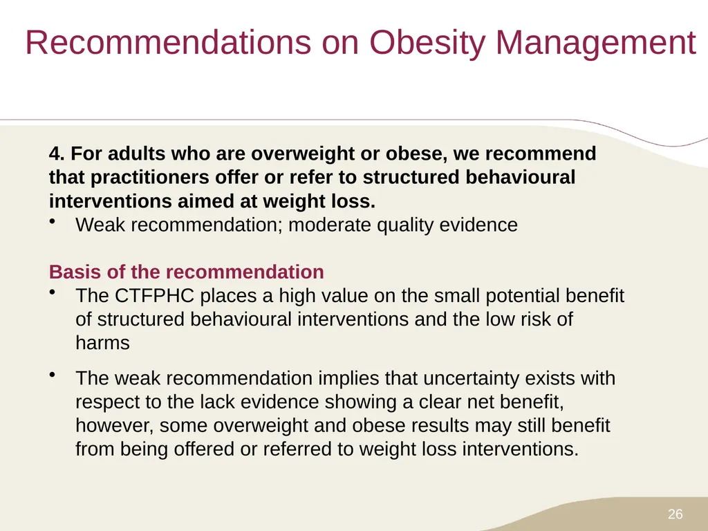 Putting Prevention into Practice Canadian Task - slide 26 of 46