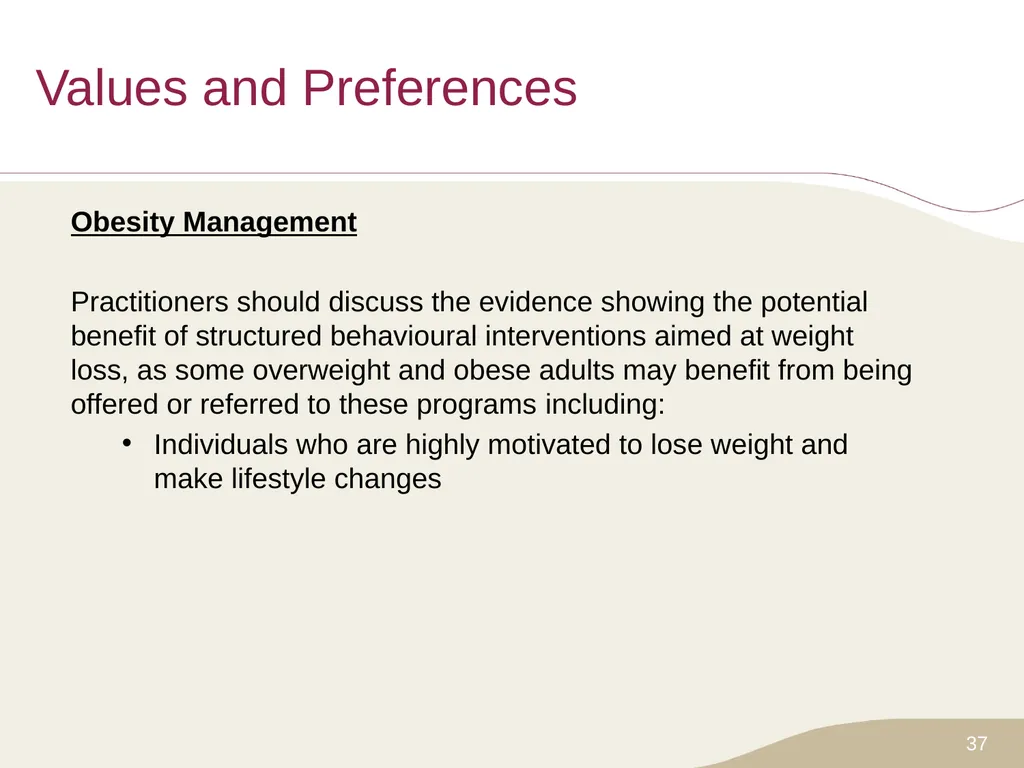 Putting Prevention into Practice Canadian Task - slide 37 of 46