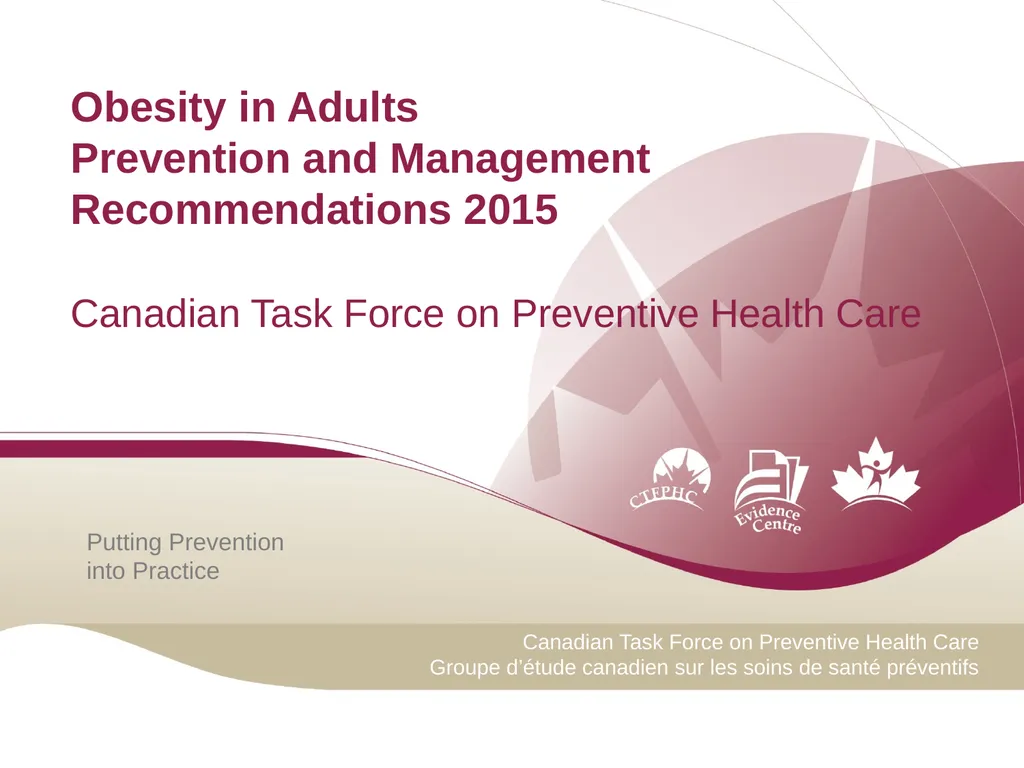 Putting Prevention into Practice Canadian Task