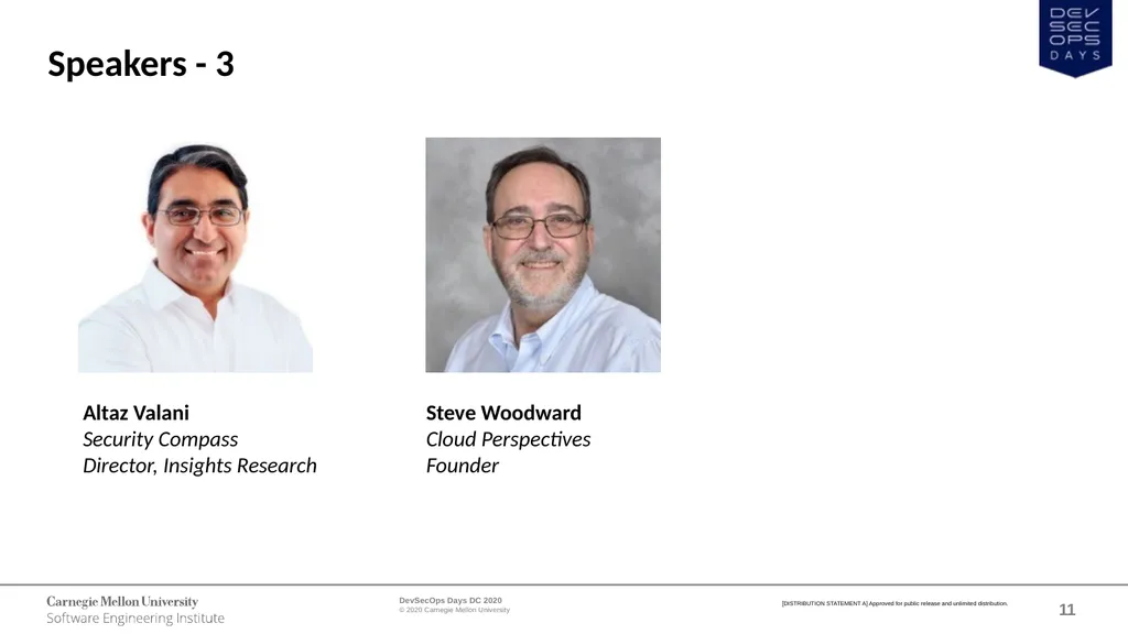 WELCOME DevSecOps Days DC October 1, 2020 - slide 11 of 25