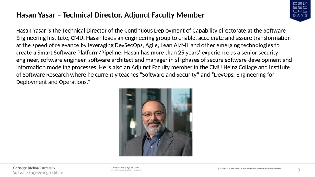 WELCOME DevSecOps Days DC October 1, 2020 - slide 7 of 25