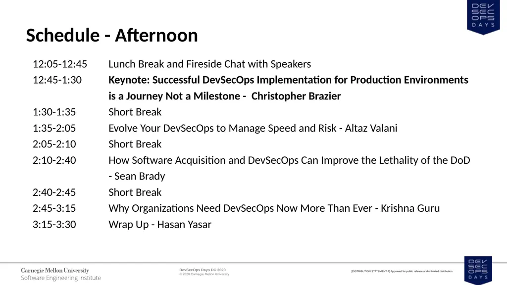 WELCOME DevSecOps Days DC October 1, 2020 - slide 6 of 25