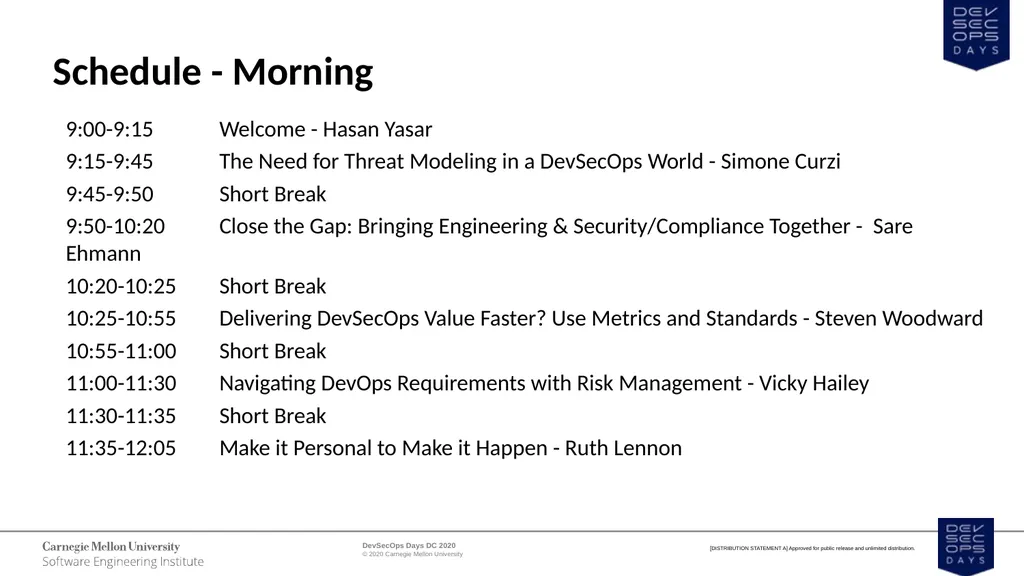 WELCOME DevSecOps Days DC October 1, 2020 - slide 5 of 25