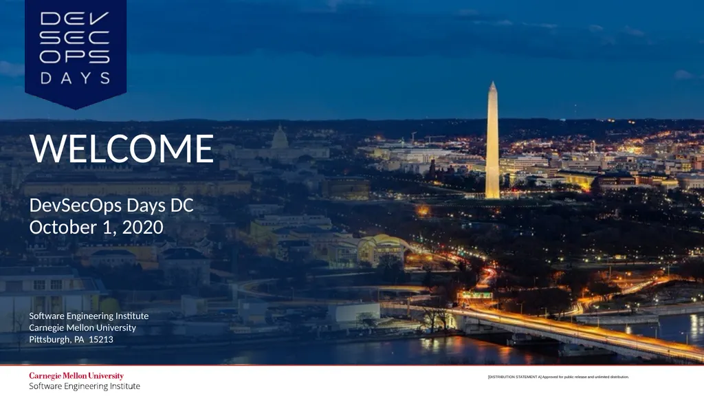 WELCOME DevSecOps Days DC October 1, 2020 - slide 1 of 25