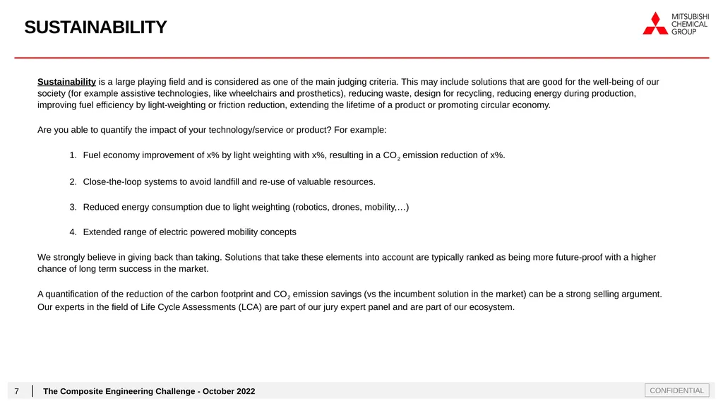Judging Criteria The Composite Engineering - slide 7 of 7