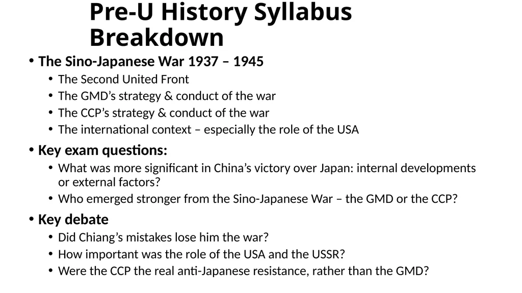 Writing History Essays for the Pre-U Mandarin - slide 2 of 25