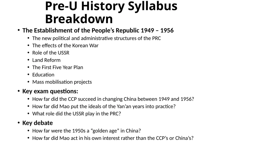 Writing History Essays for the Pre-U Mandarin - slide 5 of 25