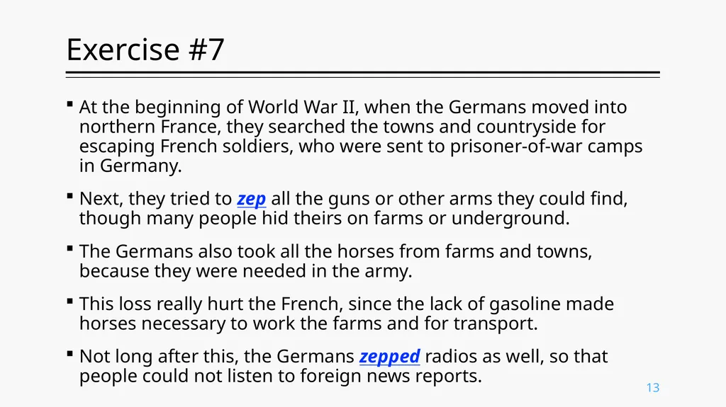 Inferring Meaning From Context ENG. 213 Prof. - slide 13 of 19
