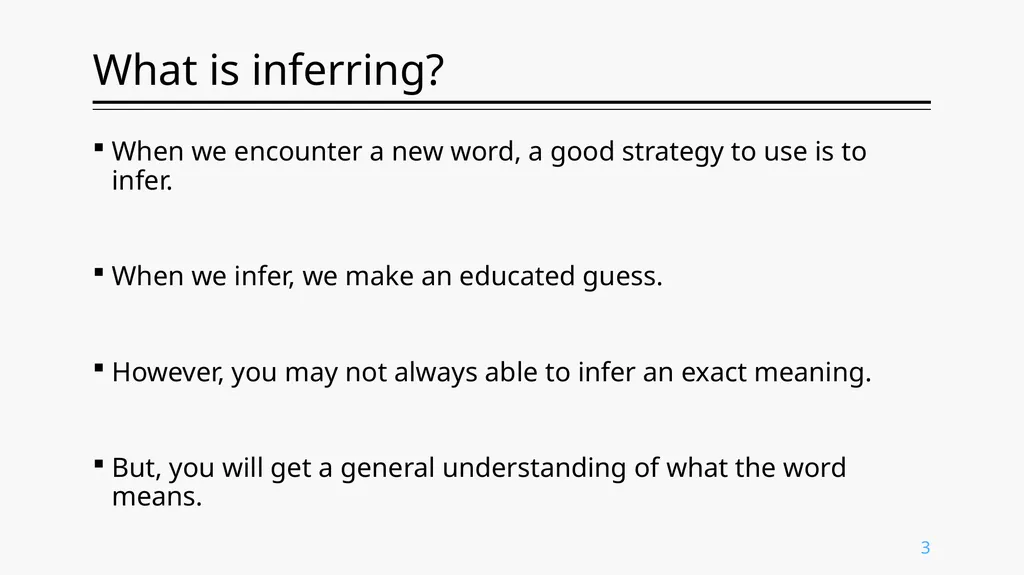 Inferring Meaning From Context ENG. 213 Prof. - slide 3 of 19
