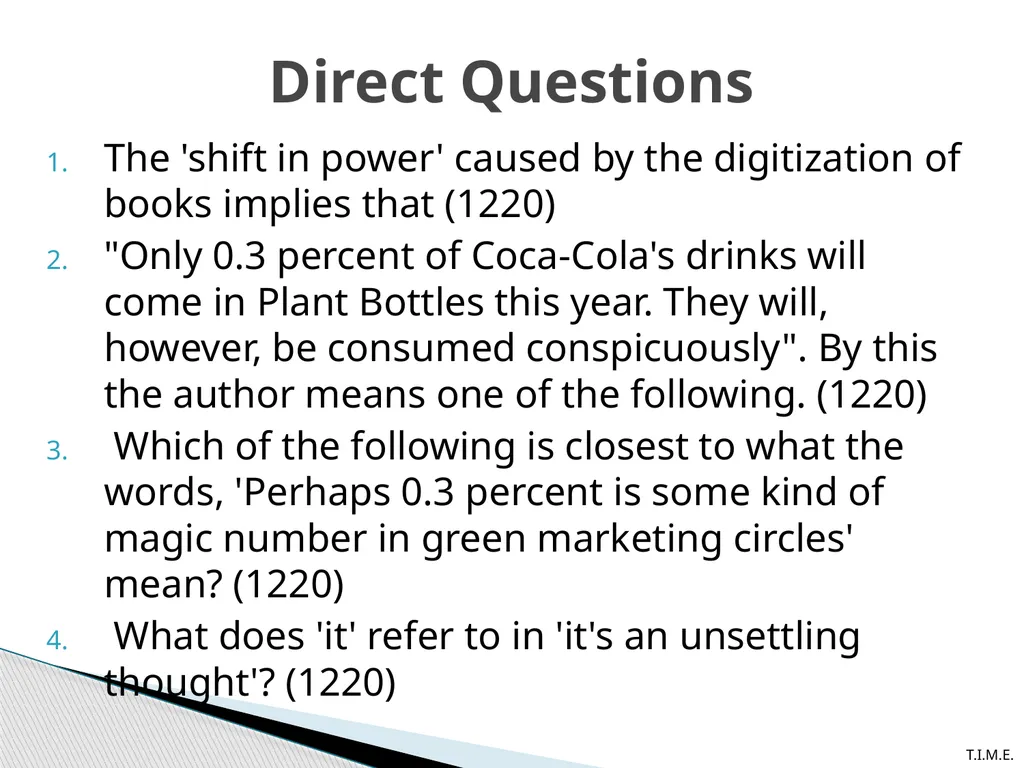 RC Workshop and AIMCAT Discussion (Verbal) AIMCAT - slide 21 of 32