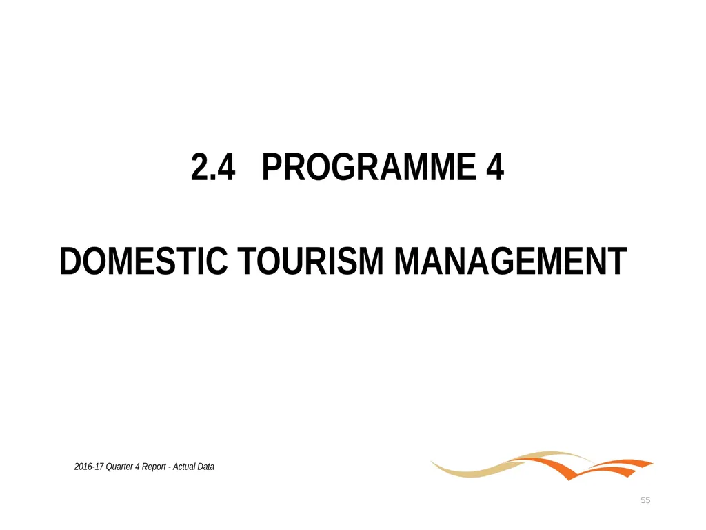 Briefing to the Portfolio Committee on Tourism - slide 55 of 80