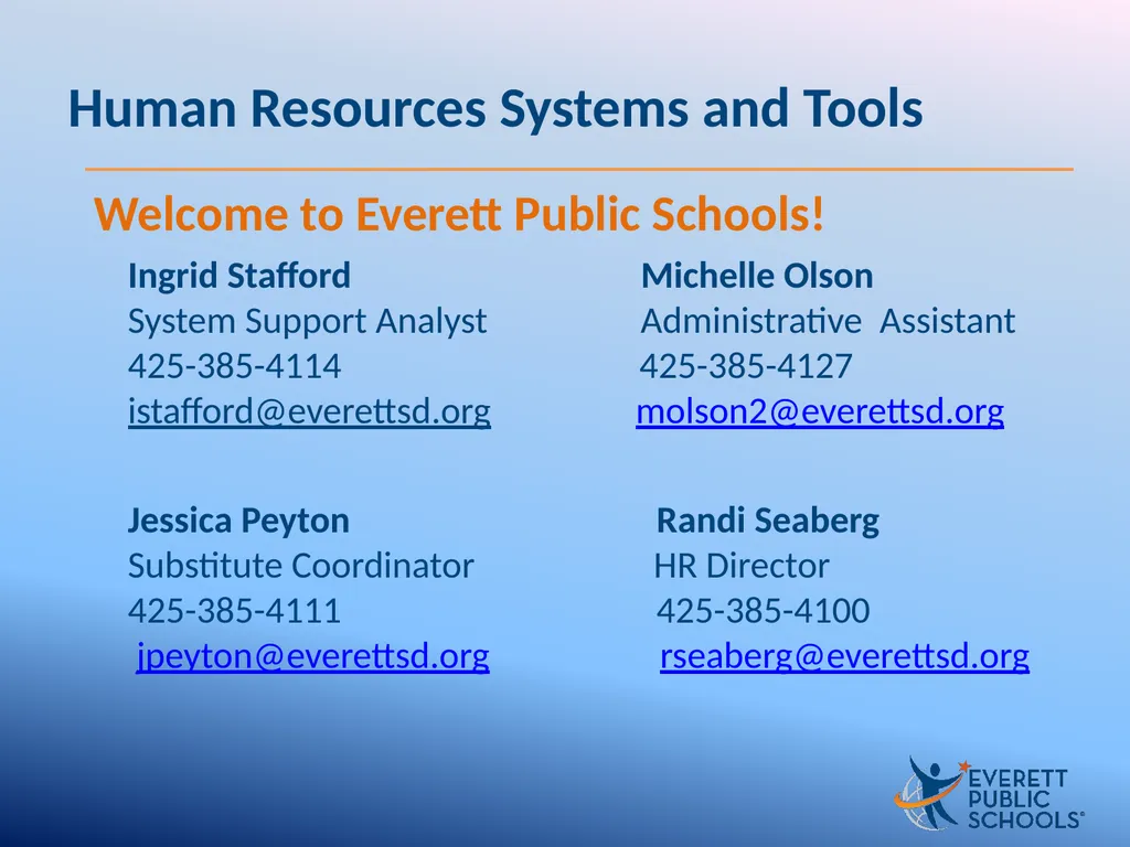 Human Resources Systems and Tools Welcome to