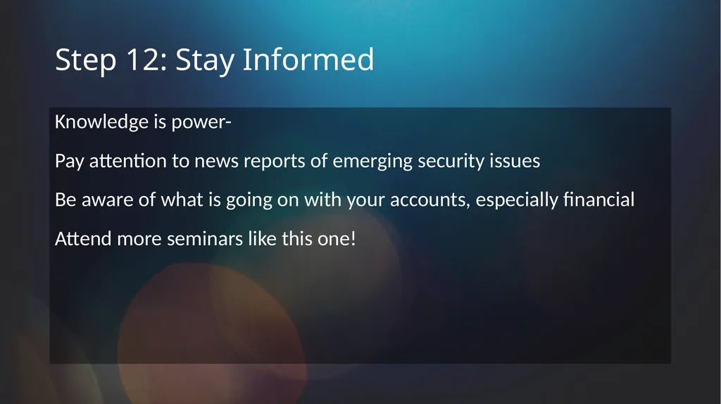 Hygiene Academy Digital Security for the Lay - slide 22 of 25