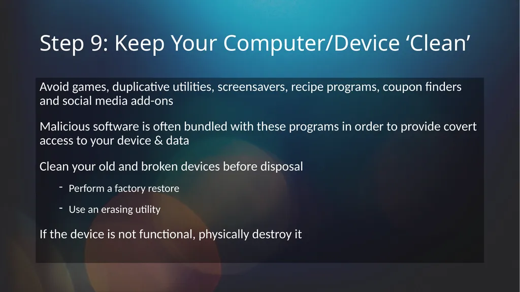 Hygiene Academy Digital Security for the Lay - slide 18 of 25