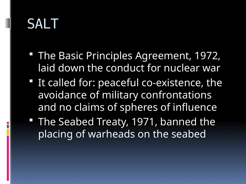 Features and Consequences of Detente Topic 3: - slide 5 of 8