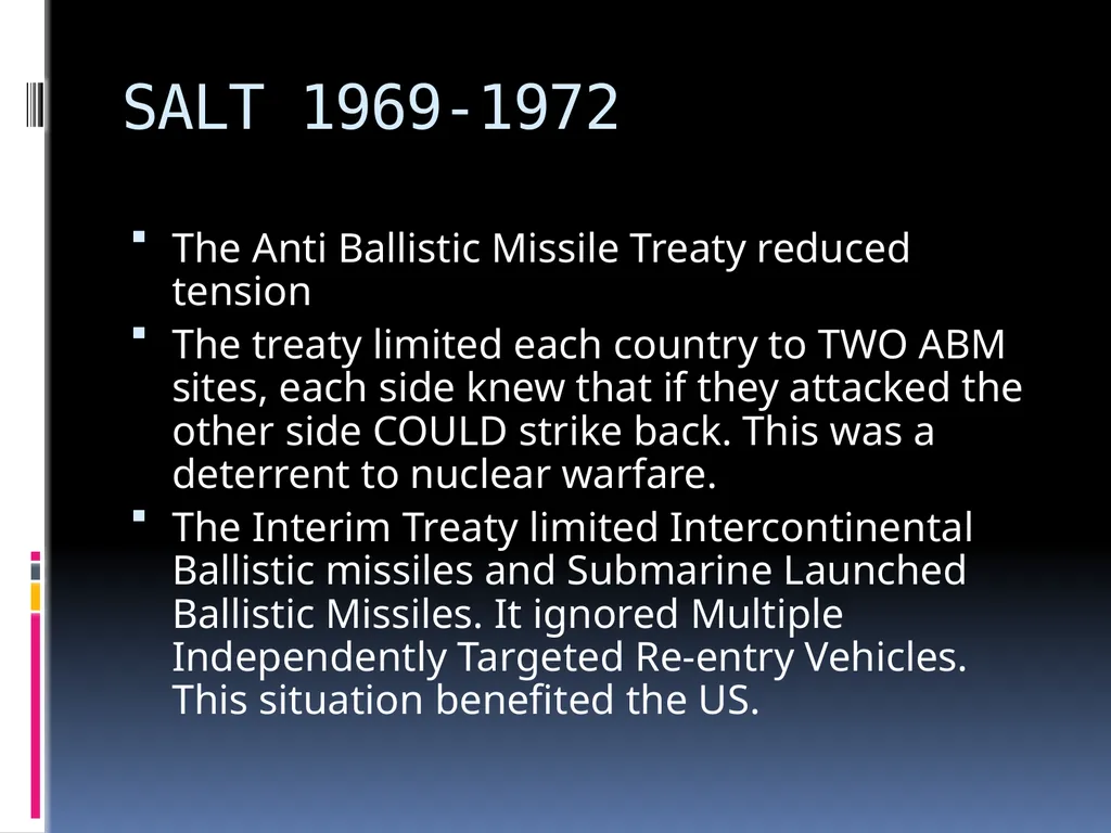 Features and Consequences of Detente Topic 3: - slide 4 of 8
