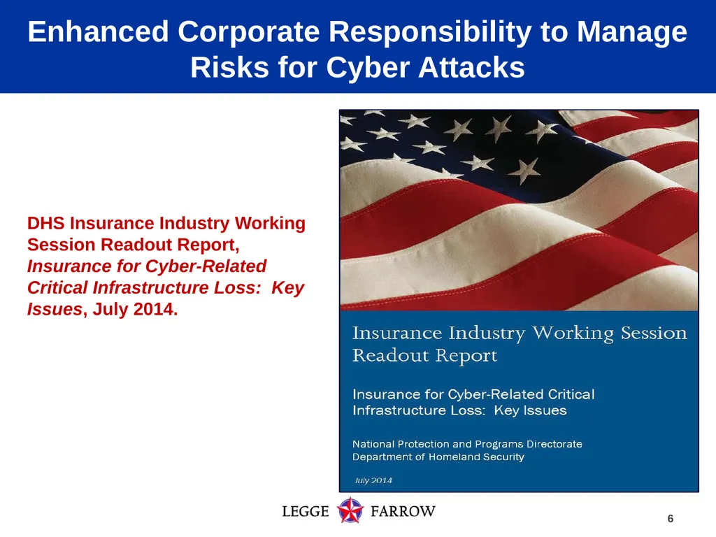 Cyber Security and Insurance Coverage: Evolving - slide 6 of 15