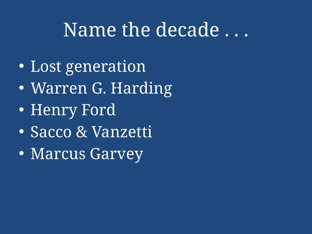 APUSH Periodization & Decades Review Name the - slide 3 of 96