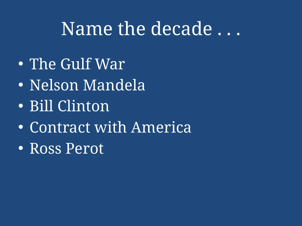 APUSH Periodization & Decades Review Name the - slide 43 of 96