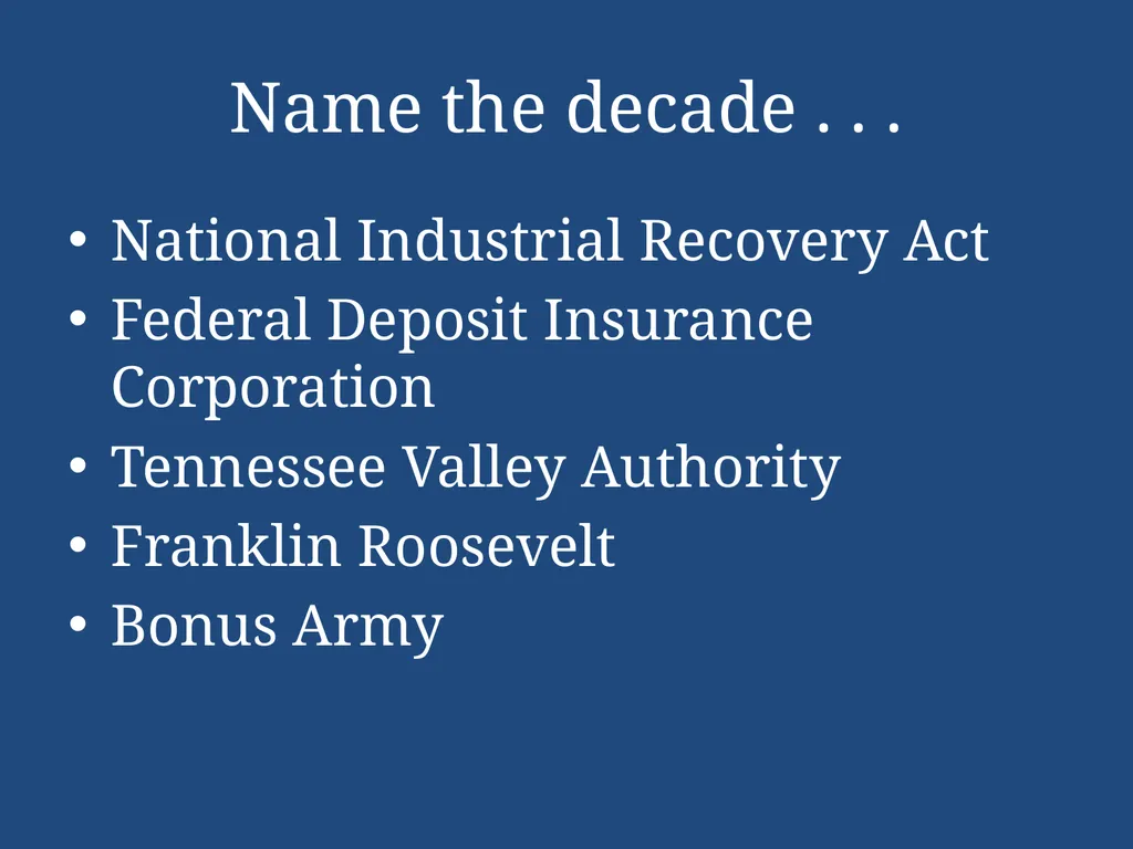 APUSH Periodization & Decades Review Name the - slide 50 of 96