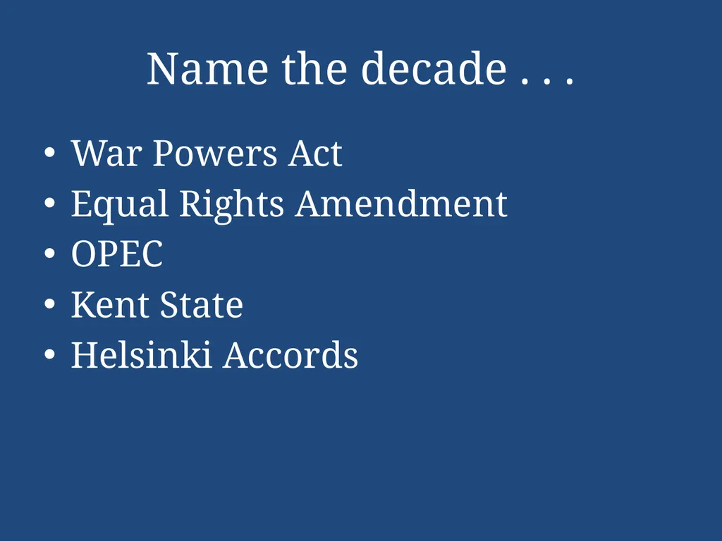 APUSH Periodization & Decades Review Name the - slide 89 of 96