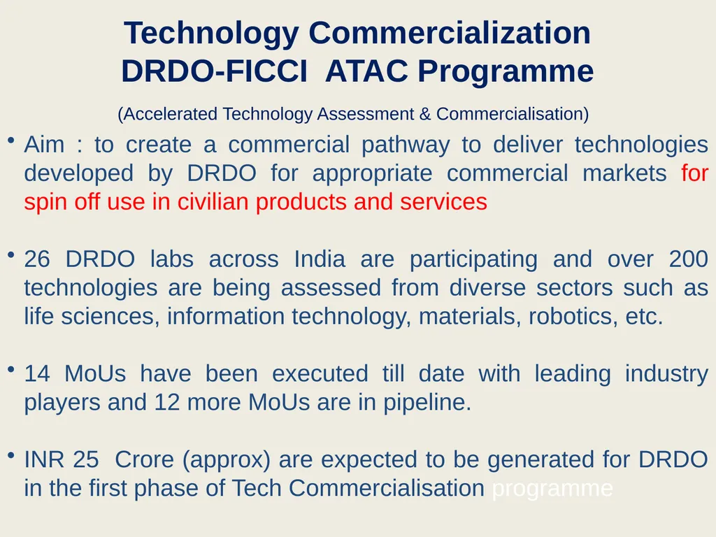Defence Technology Challenges and Innovation India - slide 21 of 25
