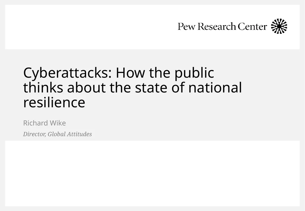 Cyberattacks: How the public thinks about the - slide 1 of 19
