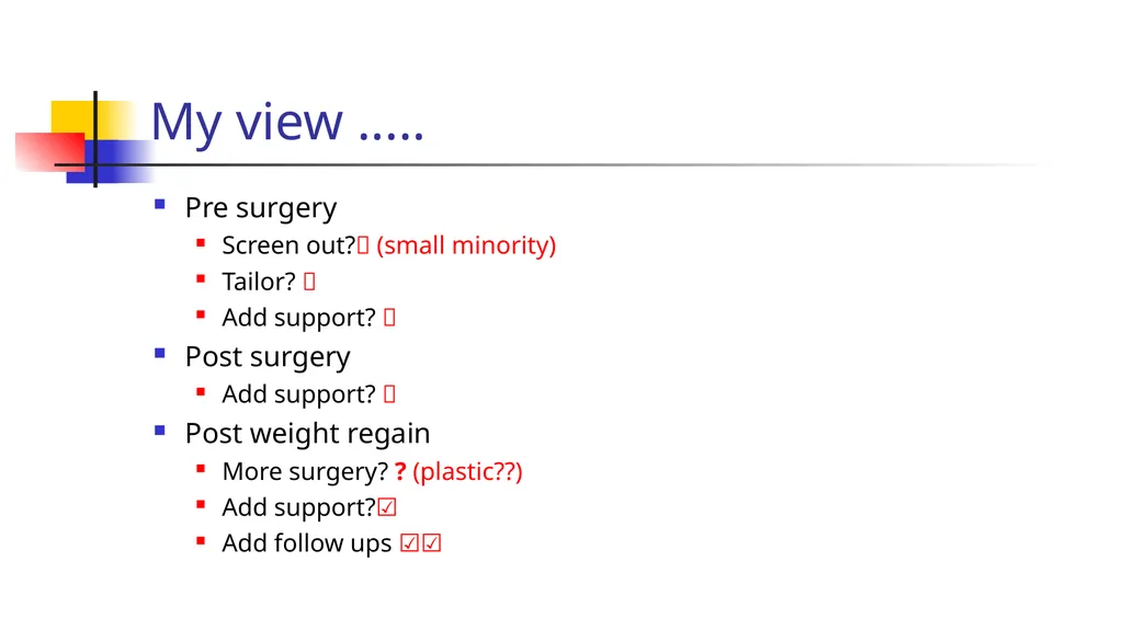 Weight regain post bariatric surgery Jane Ogden - slide 35 of 42