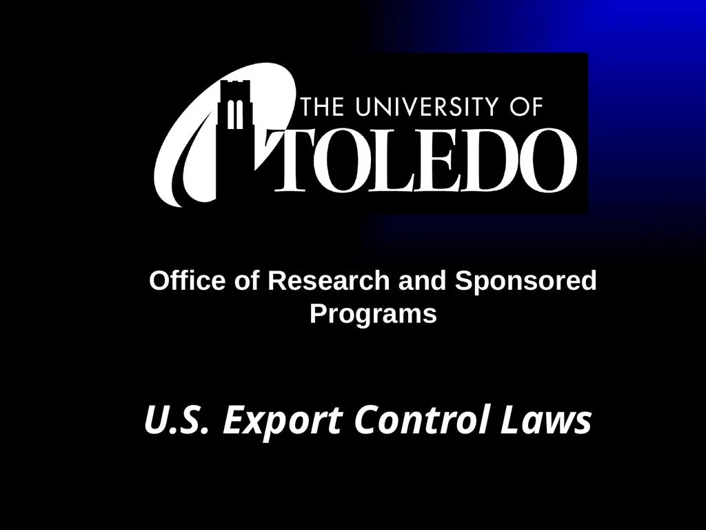 1 Office of Research and Sponsored Programs U.S. - slide 1 of 34