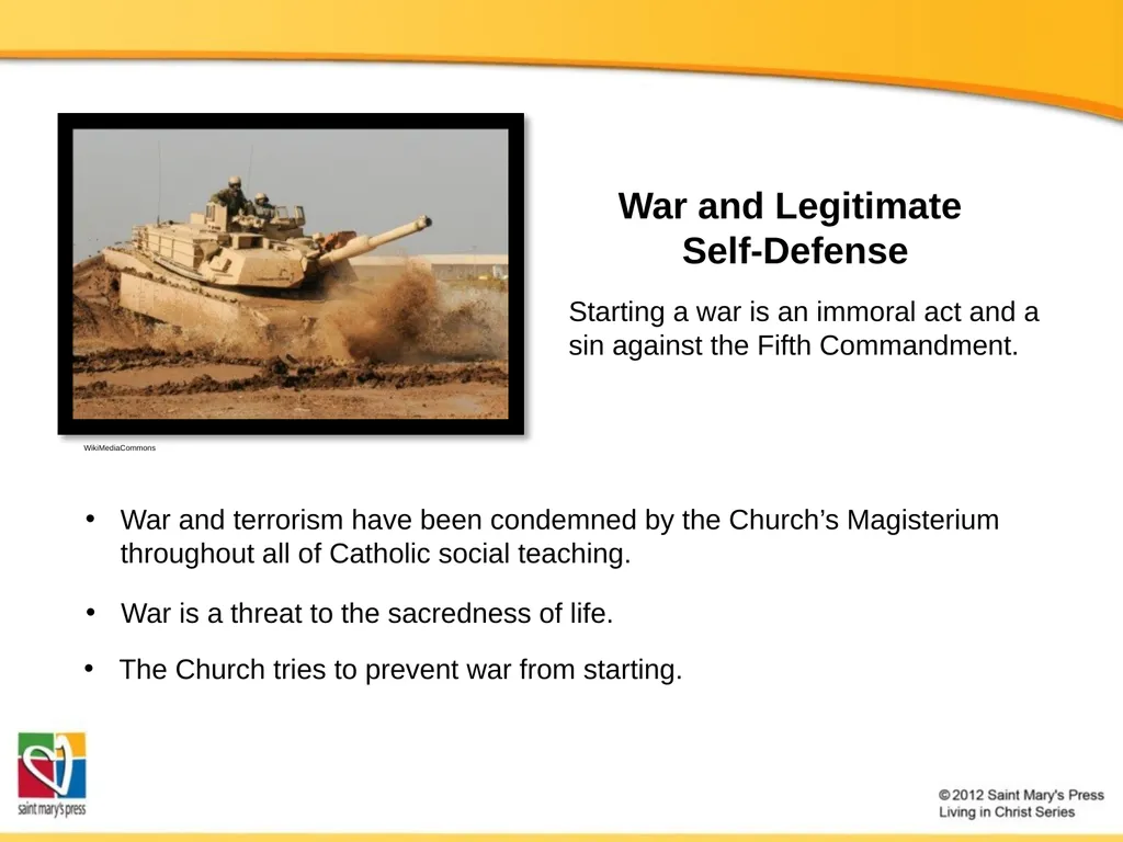 Promoting Peace Catholic Social Justice Document - slide 10 of 20