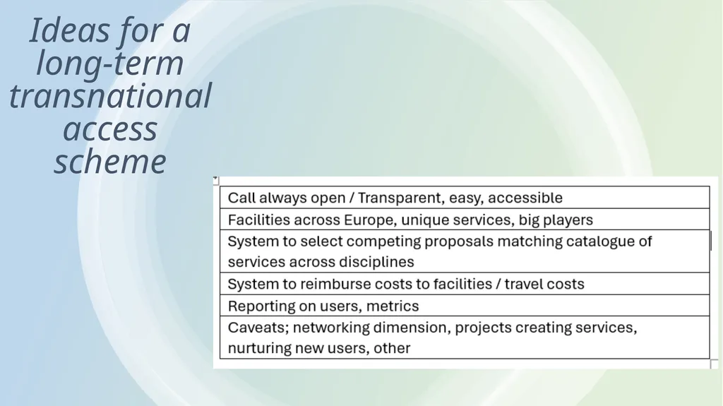 Infrastructures for Fundamental science from the - slide 11 of 13