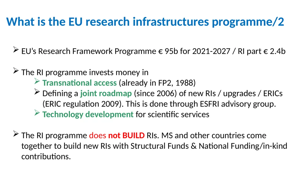 Infrastructures for Fundamental science from the - slide 4 of 13