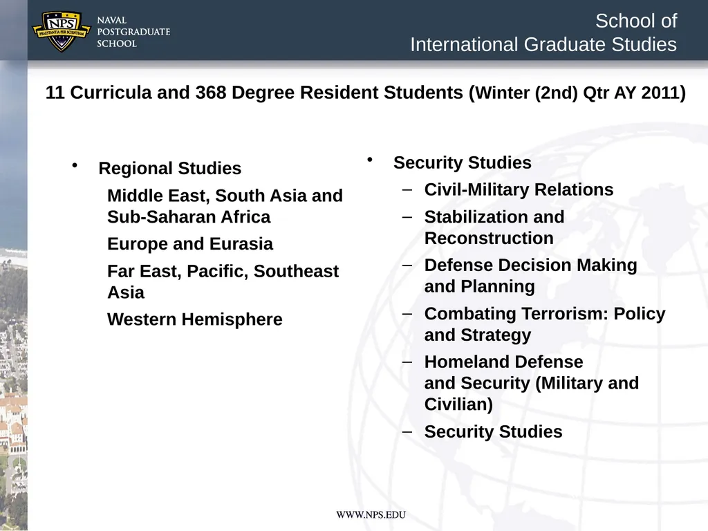 Command Brief Winter (2nd) Quarter Academic Year - slide 11 of 19