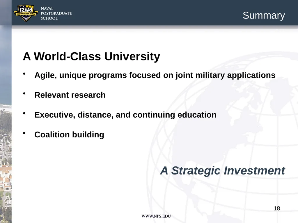Command Brief Winter (2nd) Quarter Academic Year - slide 18 of 19