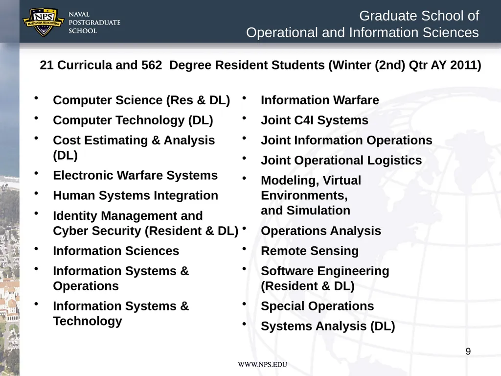 Command Brief Winter (2nd) Quarter Academic Year - slide 9 of 19
