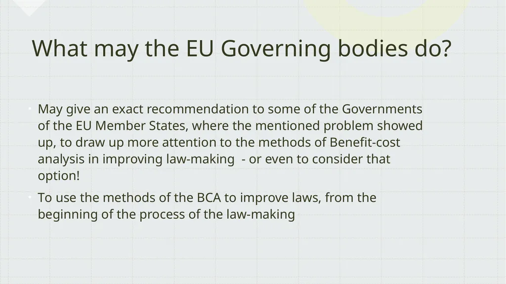 THE INFLUENCE OF THE BENEFIT-COST ANALYSIS ON - slide 11 of 16