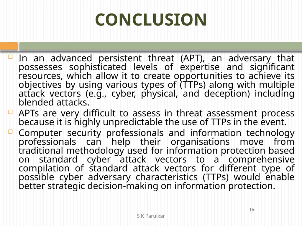 Methodologies and approaches useful for Cyber - slide 16 of 17