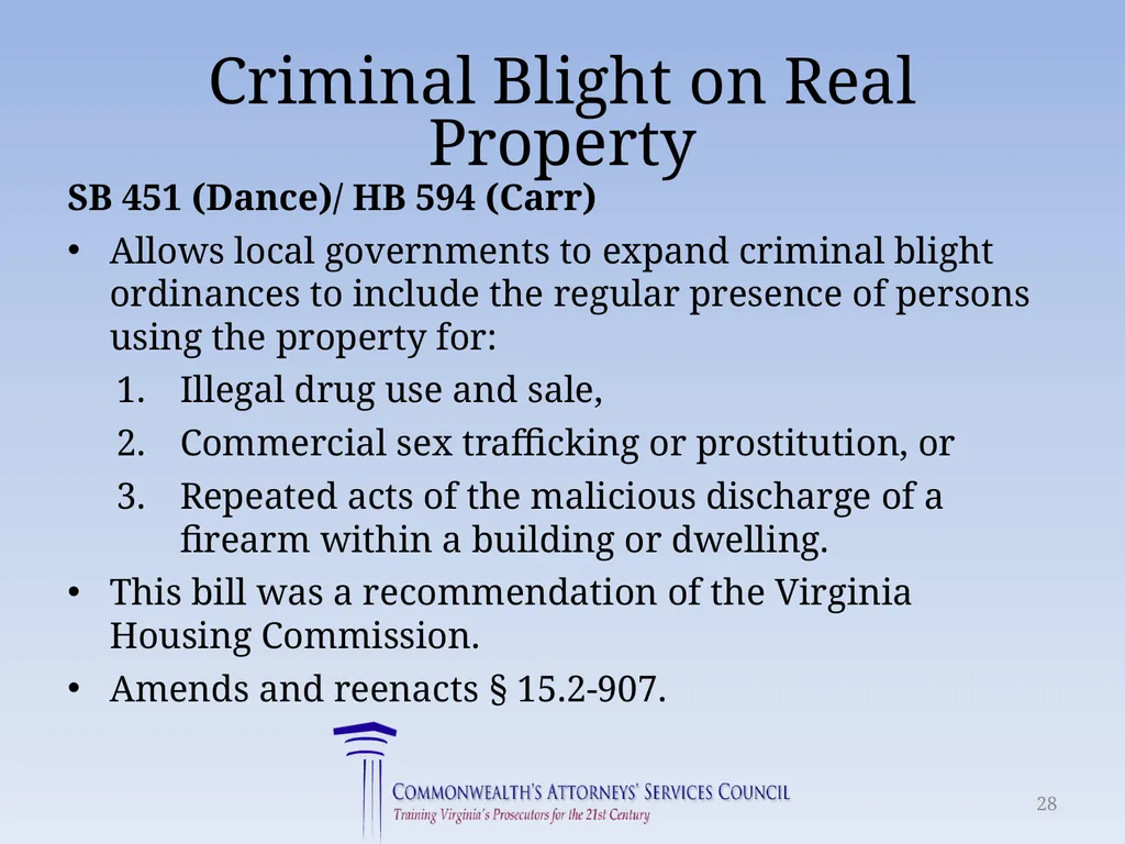Virginia Legislative Update 2018 for Law - slide 28 of 152