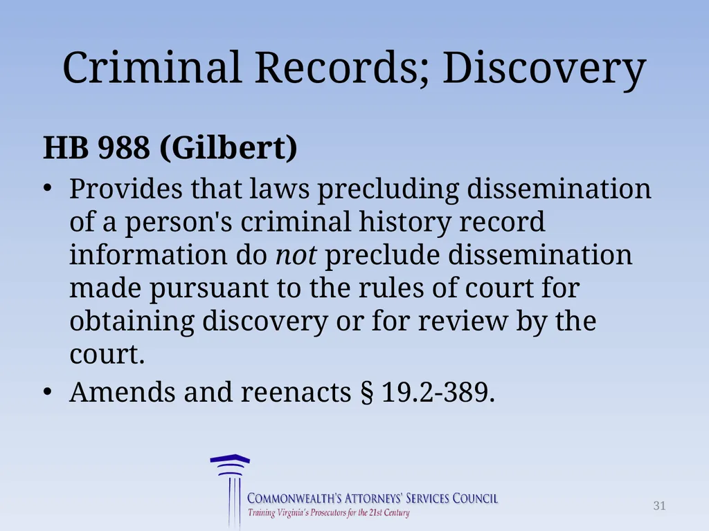 Virginia Legislative Update 2018 for Law - slide 31 of 152