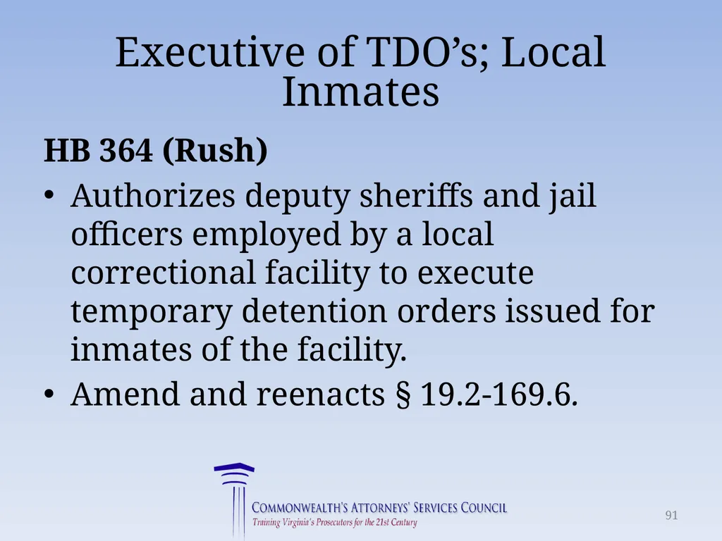 Virginia Legislative Update 2018 for Law - slide 91 of 152