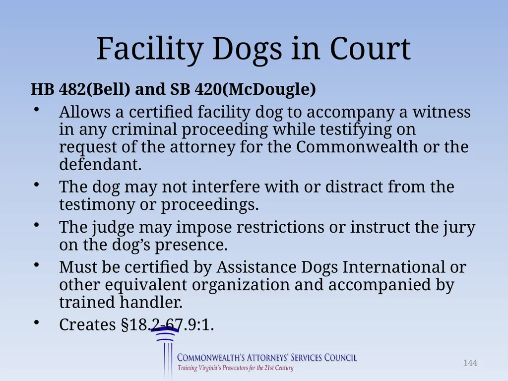Virginia Legislative Update 2018 for Law - slide 144 of 152